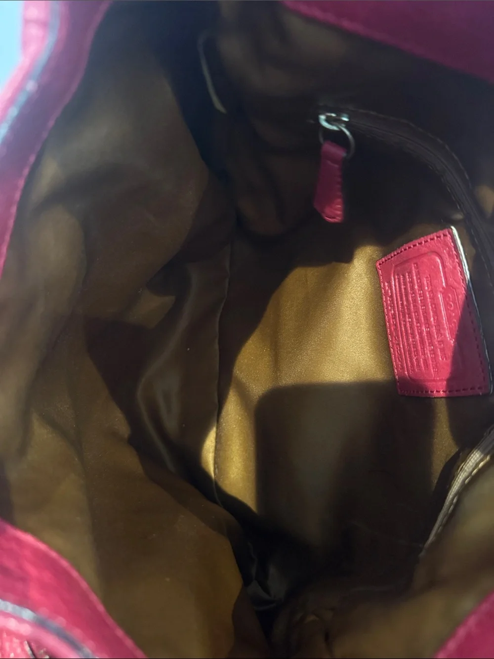 Coach Red Leather Shoulder Bag
